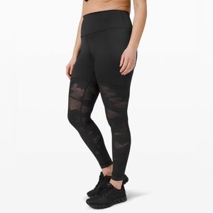 Lululemon Sheer Will High-Rise Tight 28" *black/camo - sz 4